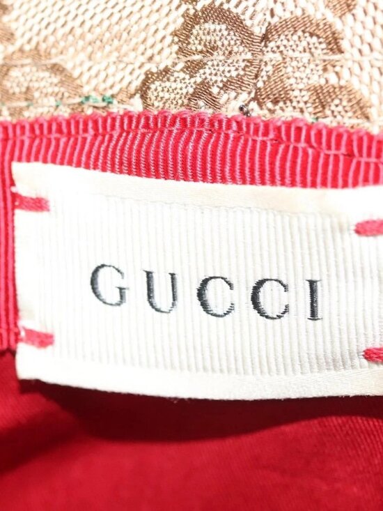 GUCCI GG Canvas Web Sherry Line Hat M Beige Red Green 411790 Auth yk19494 main image 7